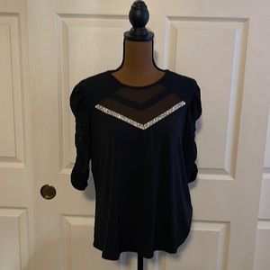 Como Blu elbow sleeve top